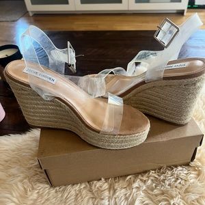 Steve Madden Clear straps wedges